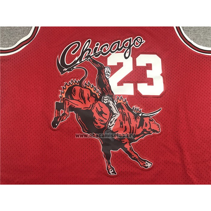 Camiseta Chicago Bulls Michael Jordan NO 23 Juic Wrld X BR Rojo